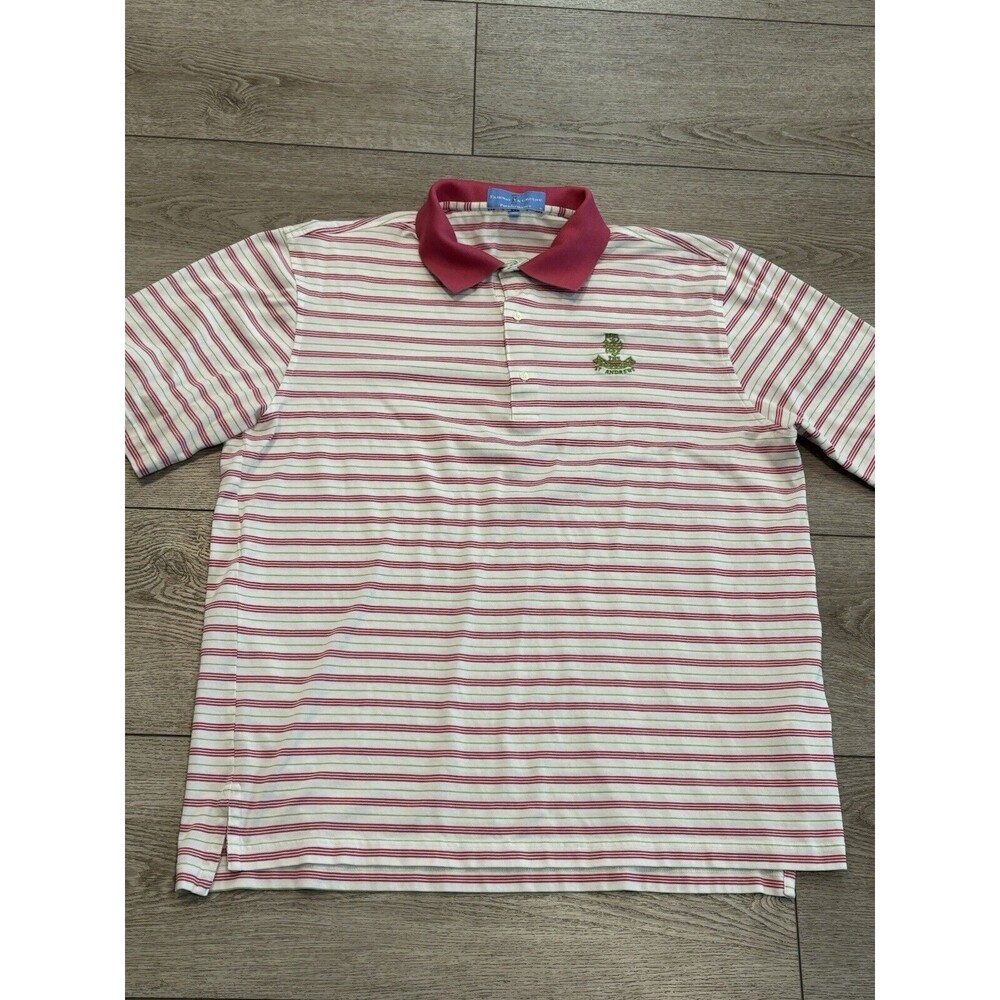 The Old Course St Andrews Golf‎ Polo Shirt Pink & White Mens XL Fairway & Greene
